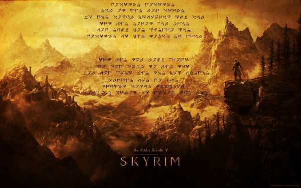 videogiochi,The Elder Scrolls V Skyrim,Dragonborn,Pergamene antiche,immagine dello schermo,copertina