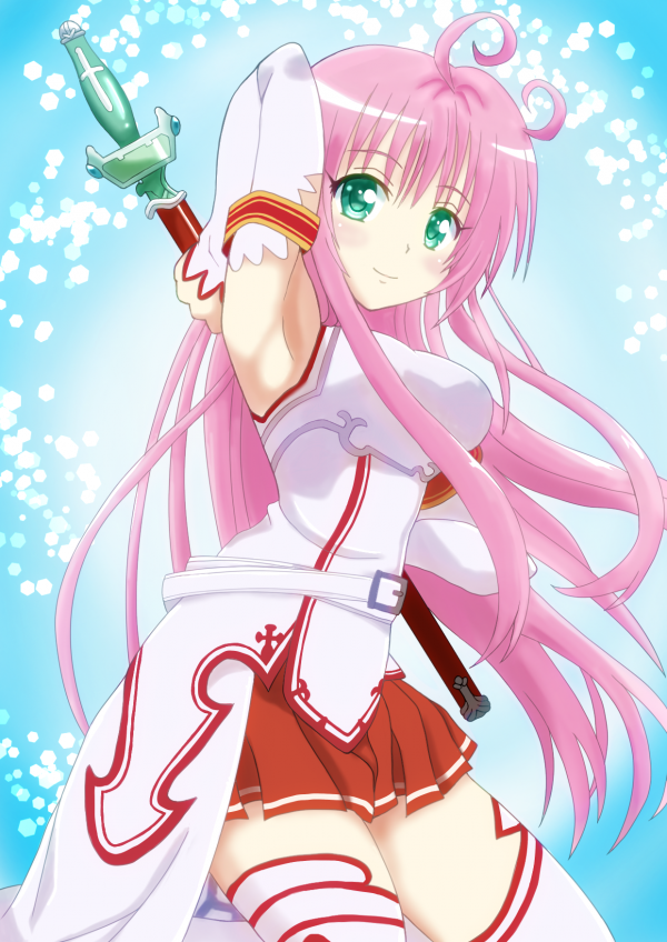 Anime,Filles anime,To Love ru,Lala Satalin Deviluke,cheveux longs,Cheveux roses