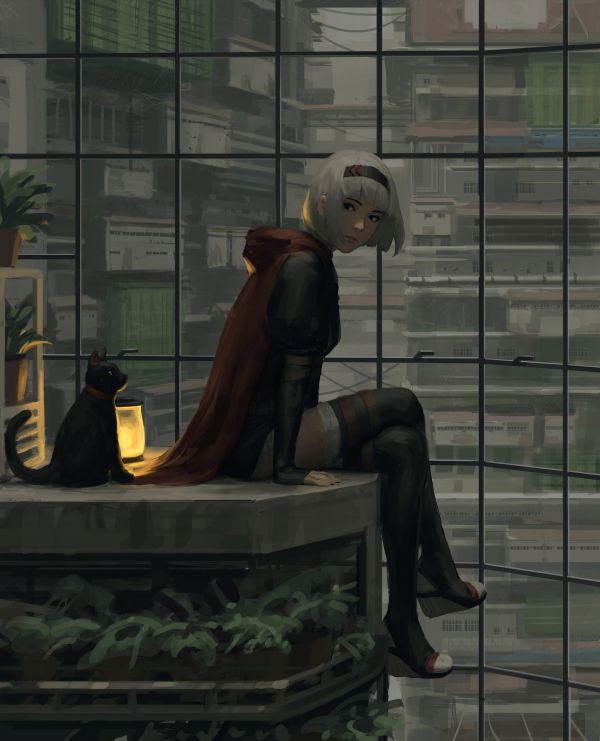 plant,ART,sculpture,city,human leg,sitting