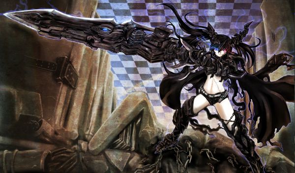 comics,mythologie,Kuroi Mato,Insane Black Rock Shooter,screenshot,machine