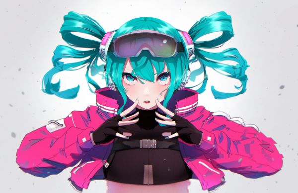 Hatsune Miku,sacou,ochelari de soare,Vocaloid,Căști