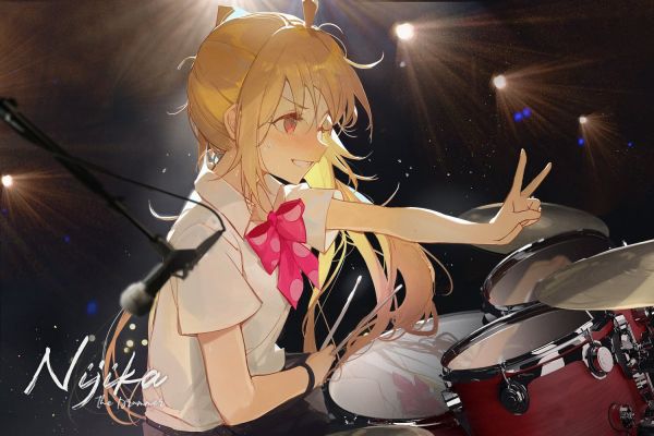 Nijika Ijichi,BOCCHI THE ROCK,drums,animemeisjes,blond,stadia