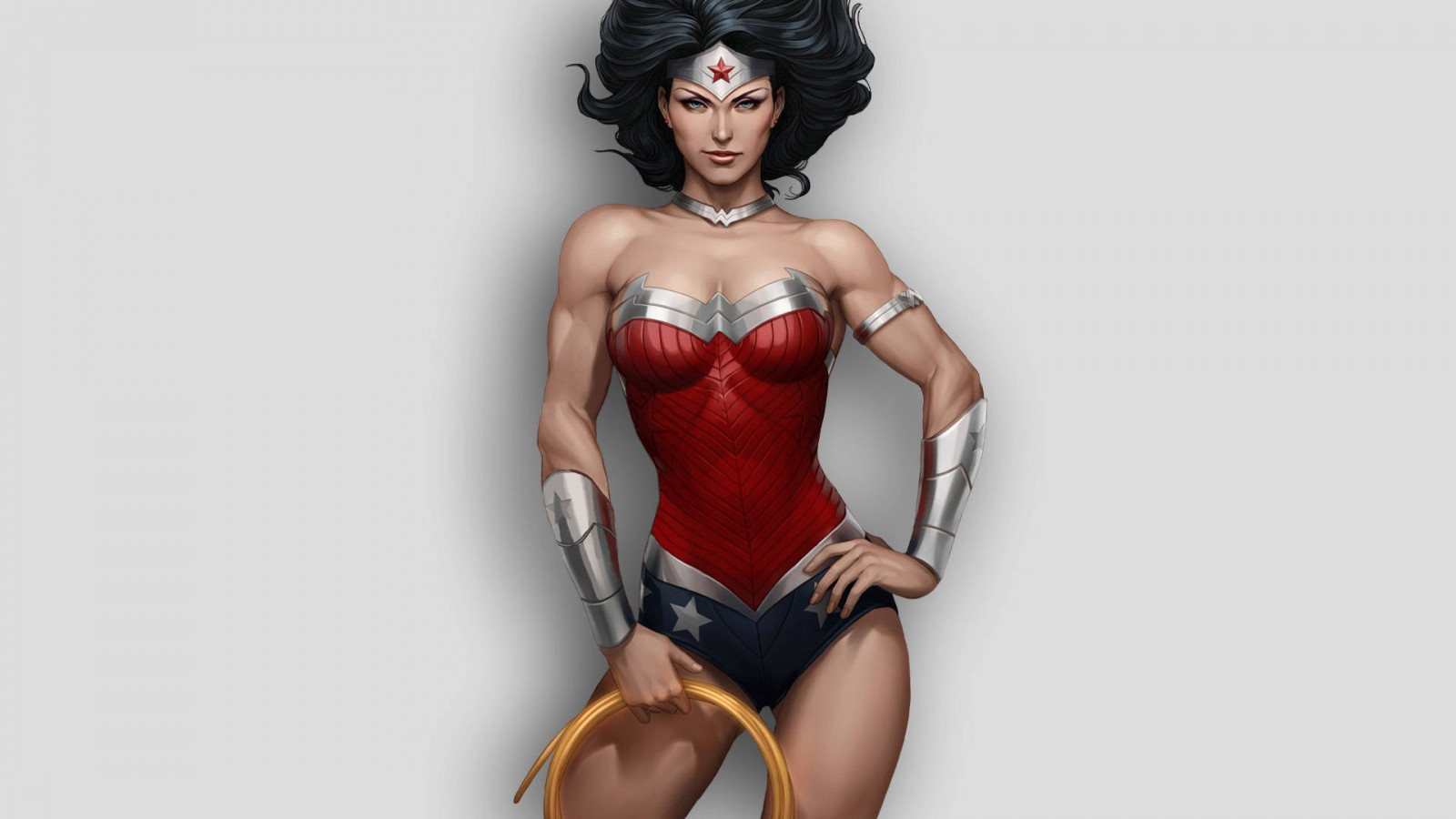 карикатура, супергерой, Wonder Woman, DC Comics, дамско бельо, Artgerm, облекло, мускул, долна дреха