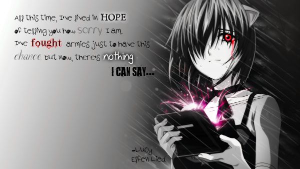 Lucy Elfen Lied,1920x1080 px,Elfen Lied,quote