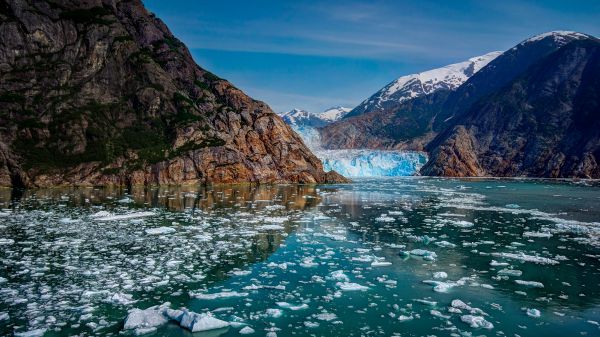 Alaska,gletser,Es,Trey Ratcliff,fotografi,air