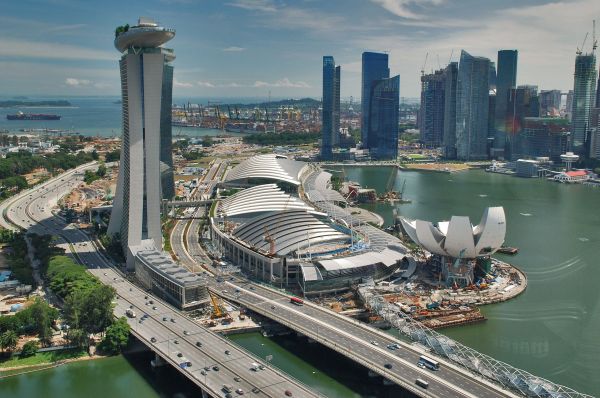 városkép,Singapore,építési terület,Marina Bay