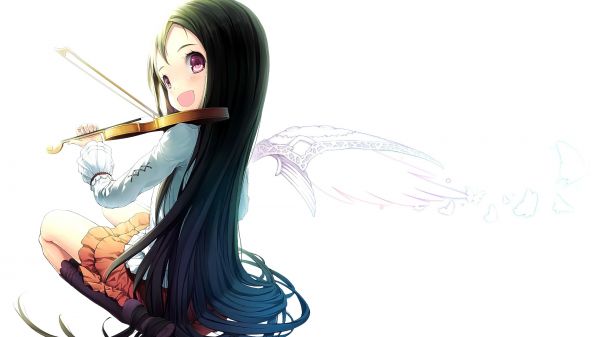 ilustrare,anime,fete anime,desen animat,brunet,aripi