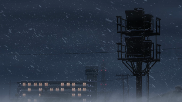 anime,sneeuw,nacht,atmosfeer,5 centimeter per seconde,Makoto Shinkai