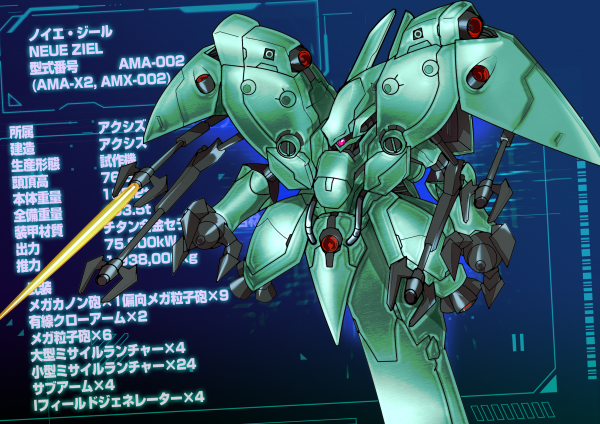 ชุดเคลื่อนที่ Gundam 0083 หน่วยความจำ Stardust,อะนิเมะ,mechs,Super Robot Taisen,Neue Ziel,งานศิลปะ