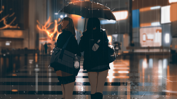 arte digital,chuva