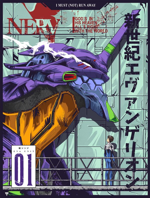 Neon Genesis Evangelion, аниме момчета, 2D, фен арт, мех, брюнетка