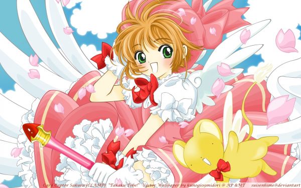 Anime, Kart Captor Sakura, Kinomoto Sakura, 1920x1200 piksel, Illüstrasyon, Kerobero