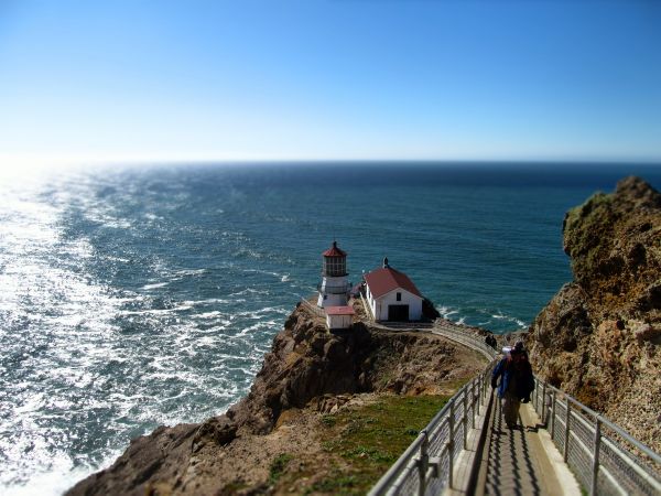 panorama, mar, baía, Rocha, costa, veículo