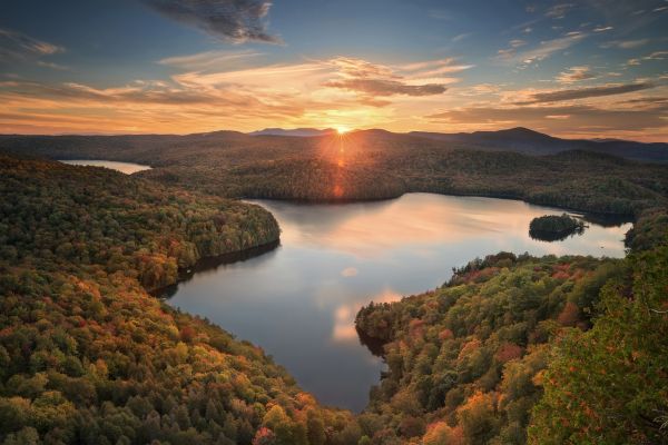 paesaggio,tramonto,lago,natura,riflessione,Alba