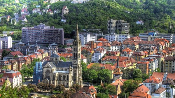 Stuttgart,Allemagne,Vue de dessus,bâtiment