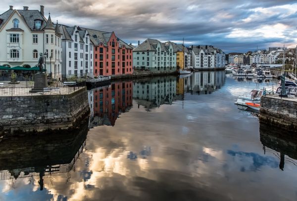 Norwegen, Alesund, Stadtbild