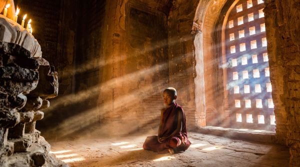 luz de sol,naturaleza,fotografía,rayos de sol,monjes,templo