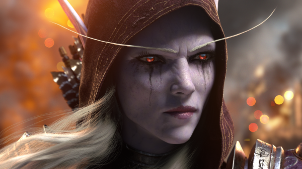 World of Warcraft, Warcraft, Sylvanas Windrunner, ορδή, κόκκινα μάτια, άσπρα μαλλιά