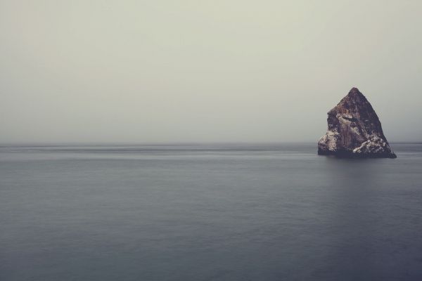 sea,rock,reflection,bay,shore,calm