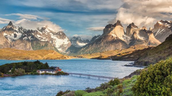 paisaje,montañas,mar,lago,agua,naturaleza