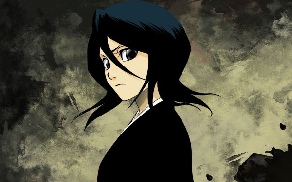 Rukia, shinigami, kuva, yksivärinen, anime, pimeys