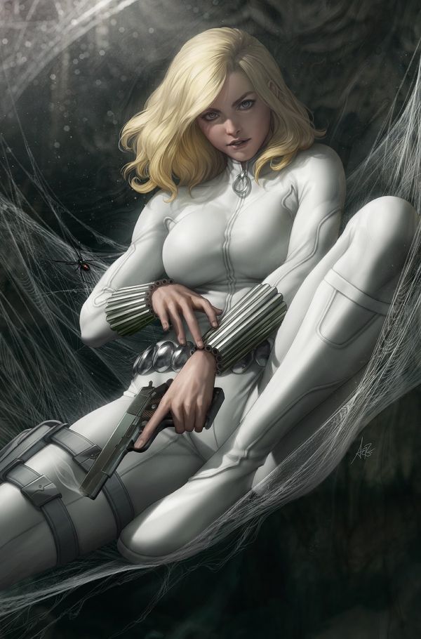 portré kijelző,Marvel Comics,bodysuit,fegyver,Fekete Özvegy,pókháló