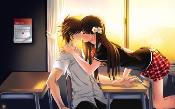 2560x1600 px,Anime,Garoto,casal,menina,dia