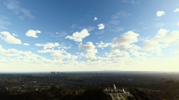 Griffith observatorium,Flugsimulator,Stadt,Sonnenuntergang,Los Angeles