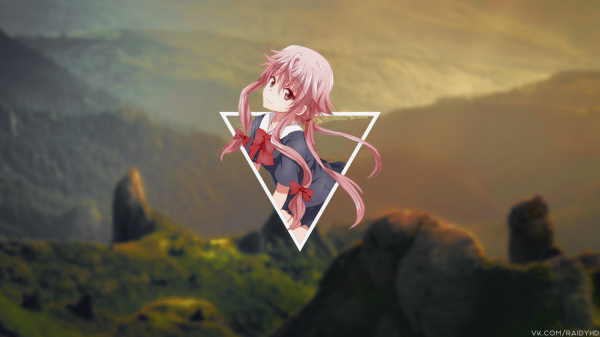 Anime,Filles anime,Gasai Yuno,picture in picture,Mirai Nikki,Raidy hd