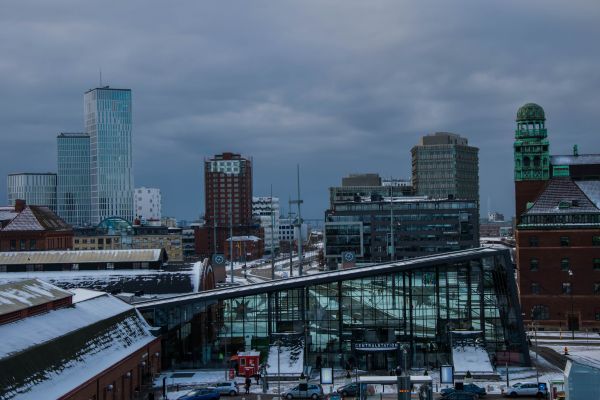 город,Городской пейзаж,архитектура,Размышления,небо,снег