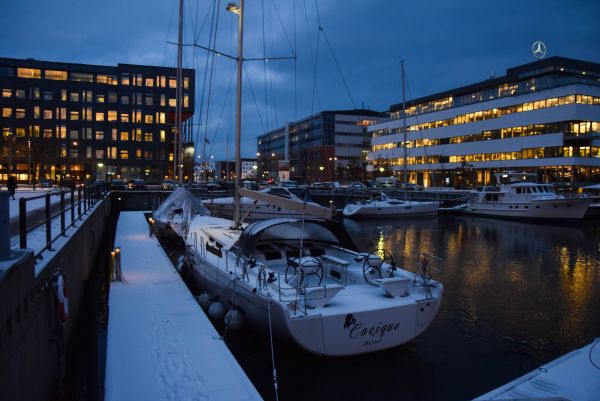 boat, city, cityscape, night, water, nature