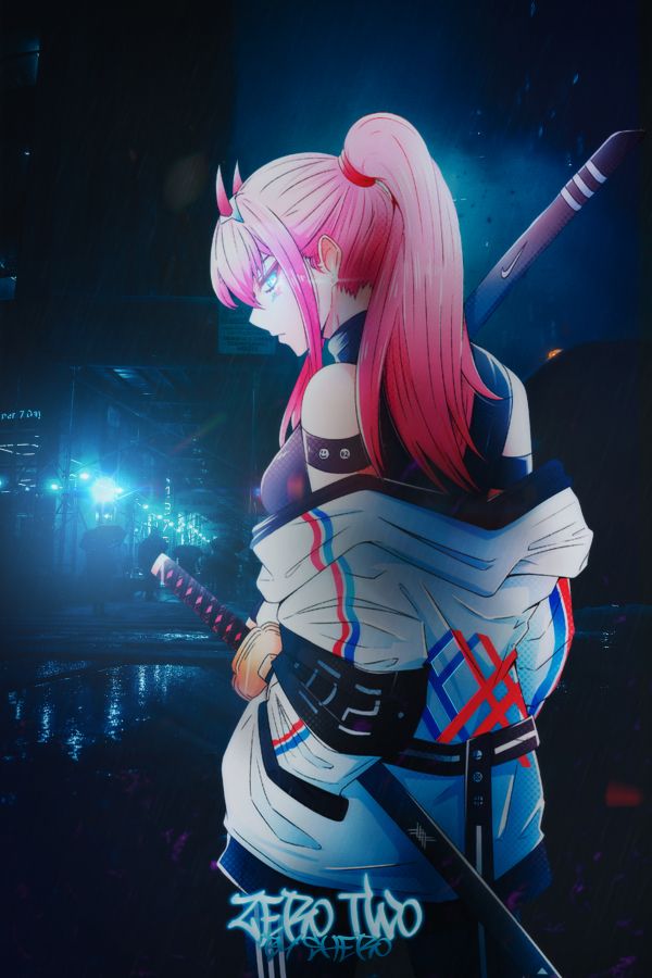 Darling in the FranXX,Zero Two Darling in the FranXX,Anime,Dziewcząt anime,Cyberpunk