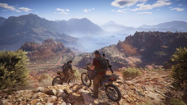 sport,Ghost Recon Tom Clancy,Ghost Recon Tom Clancy wildlands,peisaj,motocicletă,deşert