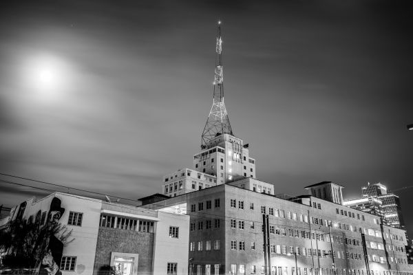 black, monochrome, lights, white, portrait, city