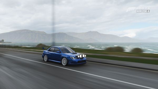 スバル,スバルインプレッサ,青,フォルツァホライズン,Forza Horizon 4,道路