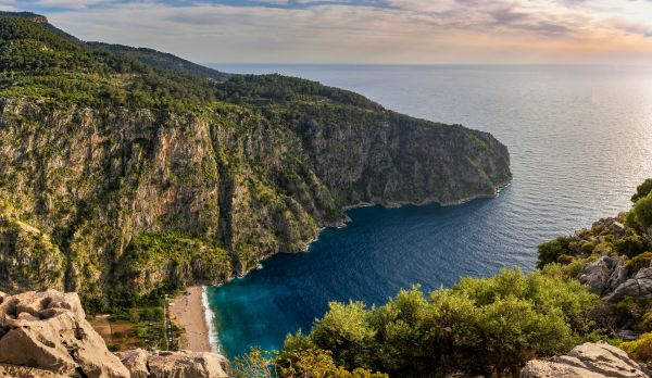 tájkép, tenger, strand, ocean view, Törökország, Antalya