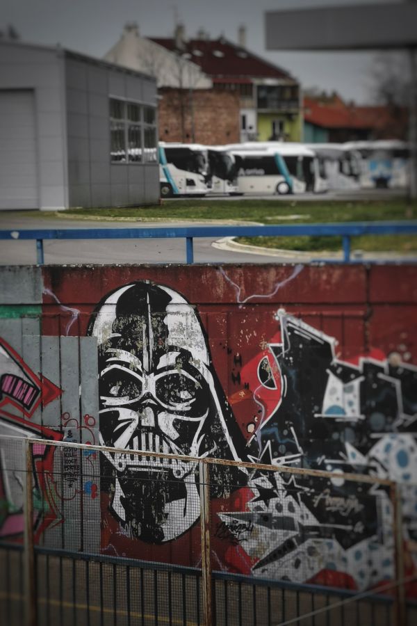 Hırvatistan,Canon 1100D,Yıldız Savaşları,Darth Vader,gerçekçi,duvar yazısı