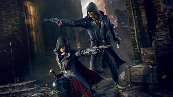 Creed Syndicate di Assasin,Jacob Frye,Evie Frye,oscurità,immagine dello schermo,gioco pc