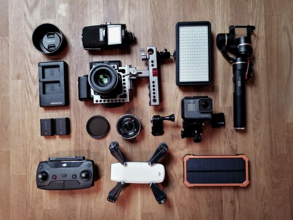 flat lay,caméra,Sony,drone