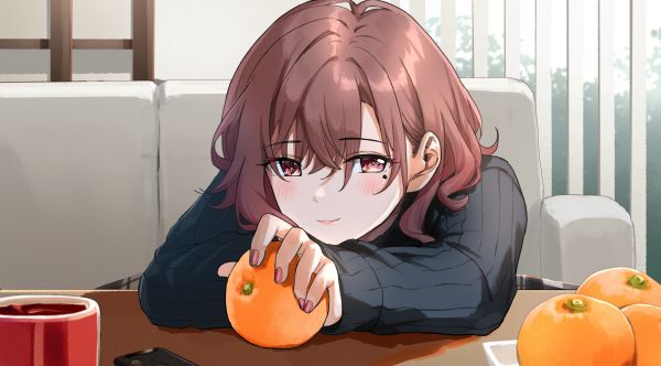 dessin animé,ART,vaisselle,bouche,Orange,table