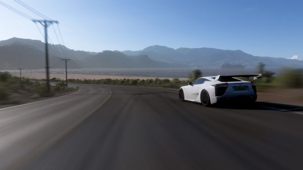 Forza Horizon 5,auto da corsa,Lexus LFA,bianca