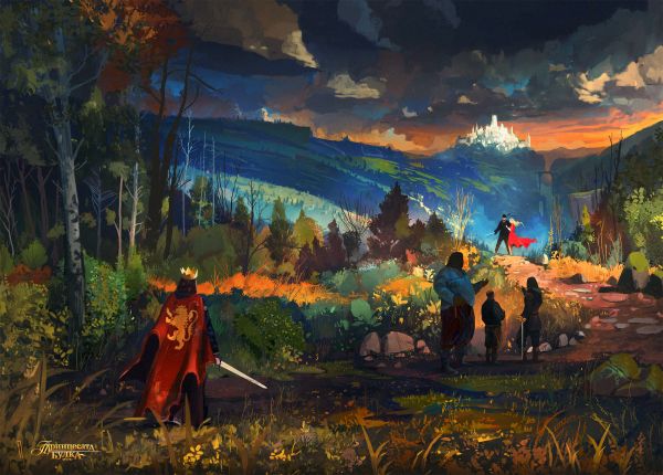 digital art,artwork,illustration,Ismail Inceoglu,landscape,forest