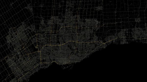 Kanada,Toronto,veľkomesto,mapa,letecký pohľad,pouličné