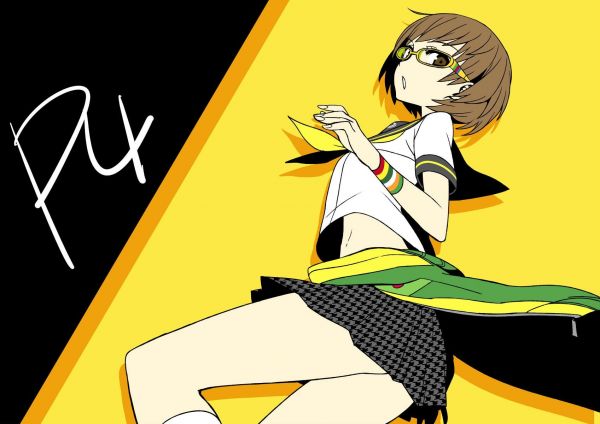 illustration, anime, cartoon, Persona series, Persona 4, Chie Satonaka