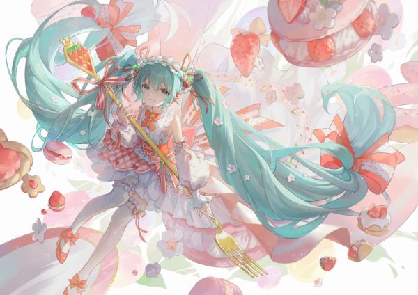 Vocaloid,Hatsune Miku,Chicas anime,Dos cuentos,Moda lolita,sonriente