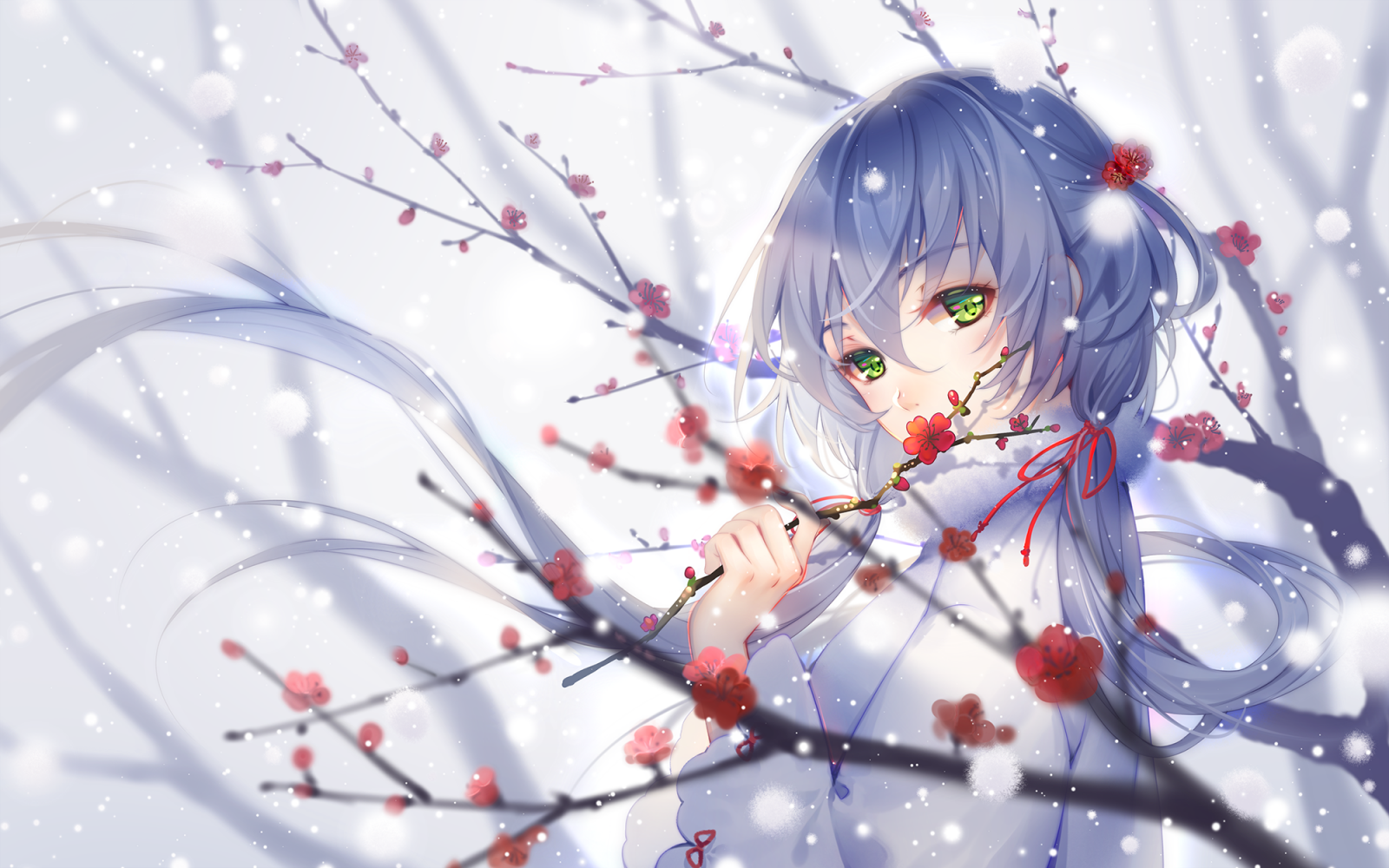 ouvrages d'art, art numérique, La peinture, femmes, Filles anime, hiver, neige