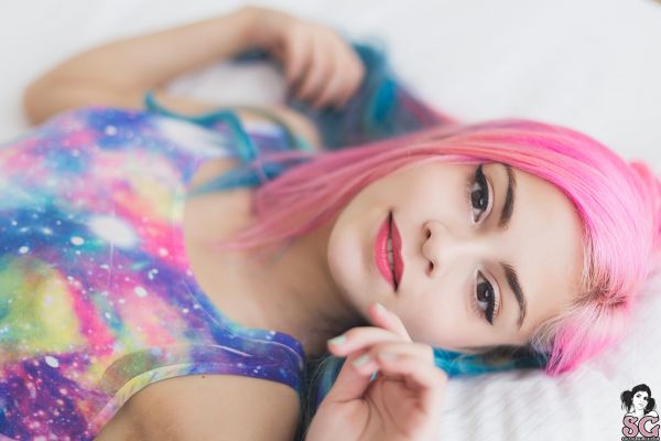 Suicide Girls,kobiety,Model,twarz,Samobójstwo Satyna,różowe włosy