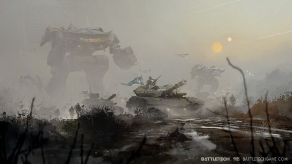 Battletech, Giant Robot, tangki, hujan, matahari