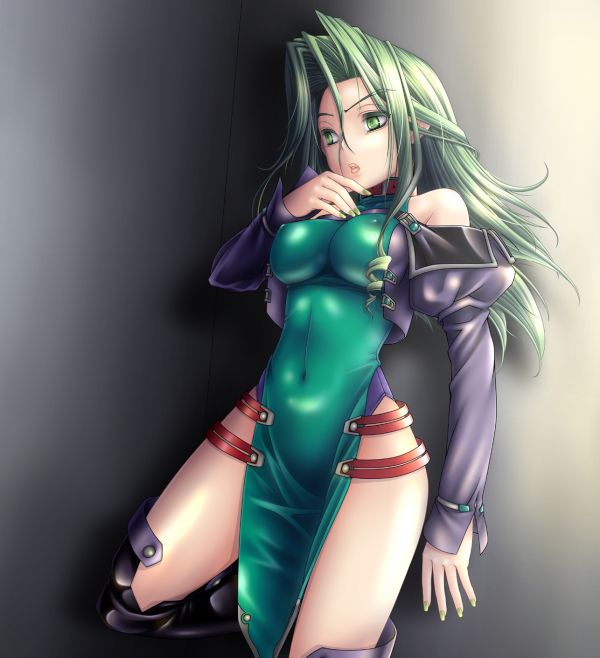 Lamia Loveless,anime,κορίτσια anime,Super Robot Taisen,μακριά μαλλιά,πράσινα μαλλιά