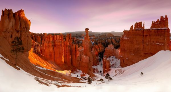 Bryce Kanyonu Milli Parkı,doğa,kış,kar,Manzara,Kaya